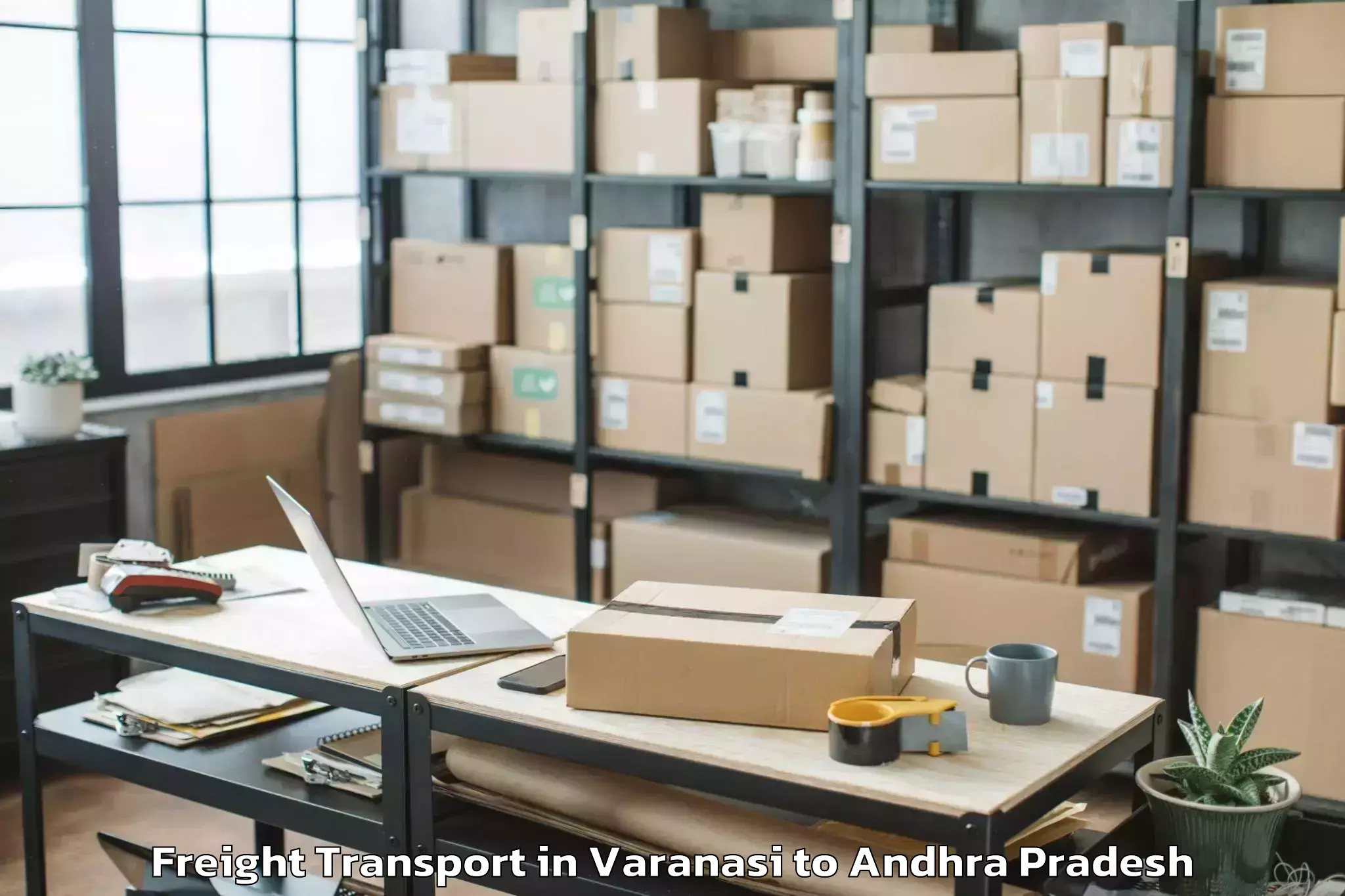 Book Varanasi to Vadlamudi Freight Transport